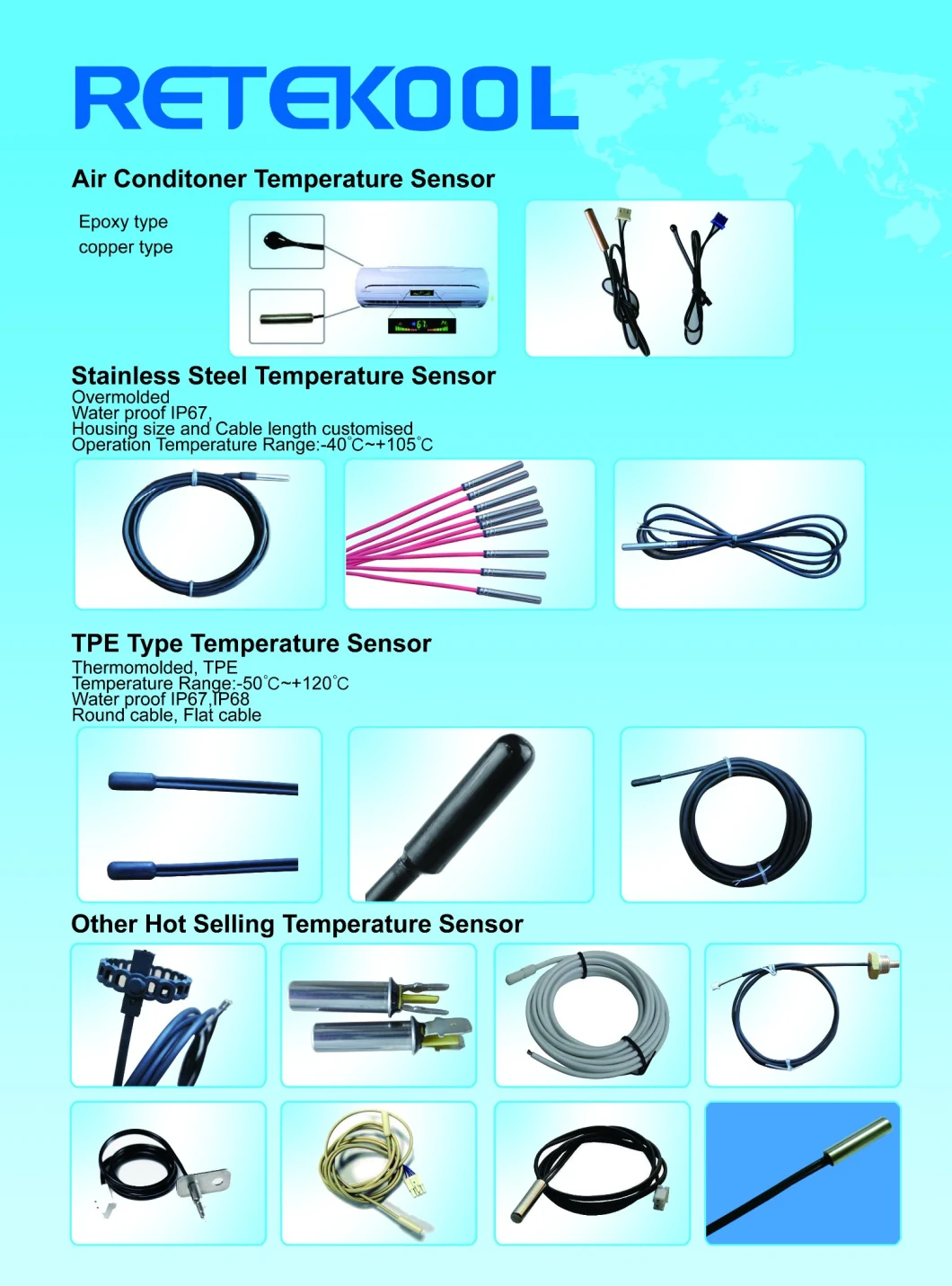 PT100 High Temperature Rtd PT100 Temperature Sensor