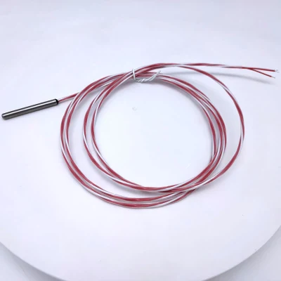 Sensor de temperatura PT100, 1 m, Cable Rtd, sonda de acero inoxidable, 100mm, 3 cables para termostato